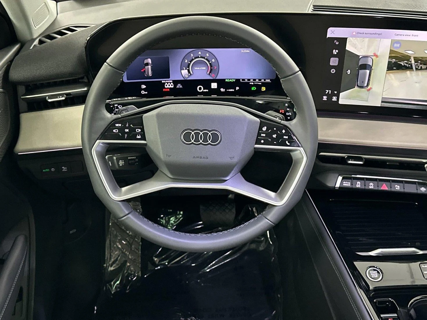 2026 Audi Q3 S line quattro interior, dashboard, Parchment Beige W And Steel Gray Stitch