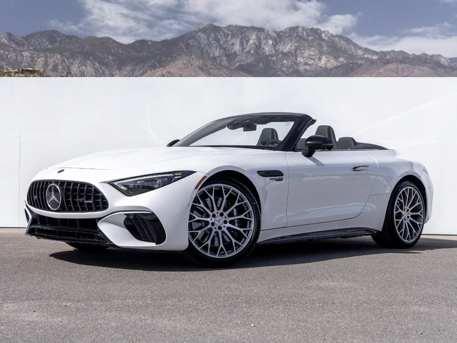 2027 Mercedes-AMG SL 55 4MATIC+ for sale, exterior, Manufaktur Moonlight White Metallic