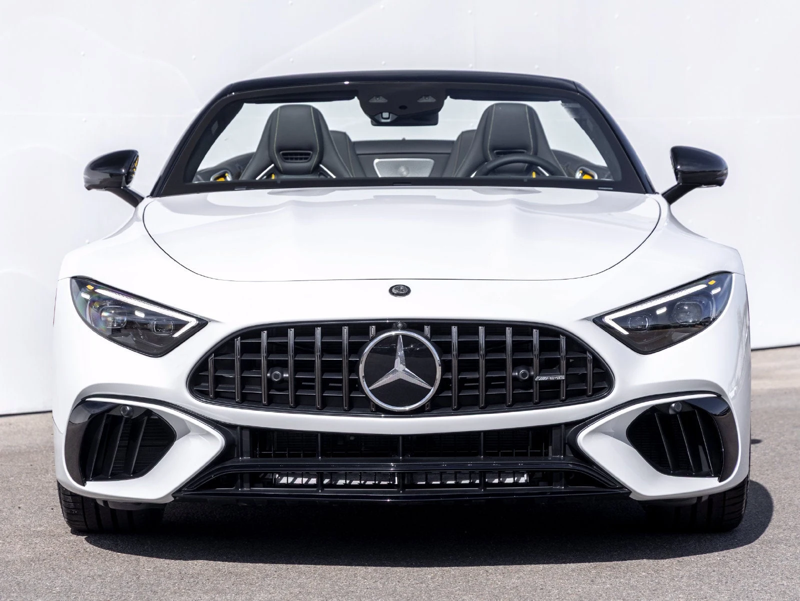 2027 Mercedes-AMG SL 55 4MATIC+ for sale, exterior, Manufaktur Moonlight White Metallic