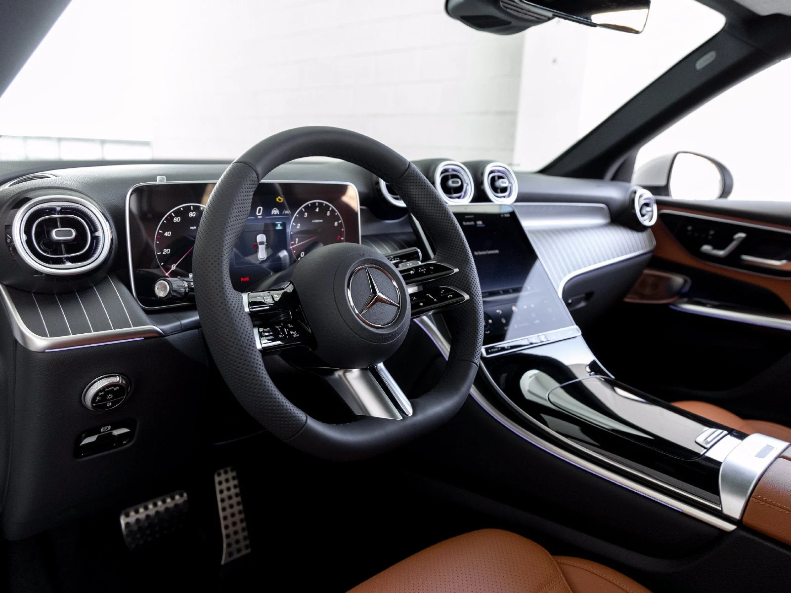 2027 Mercedes-Benz GLC 300 interior, dashboard, Sienna Brown