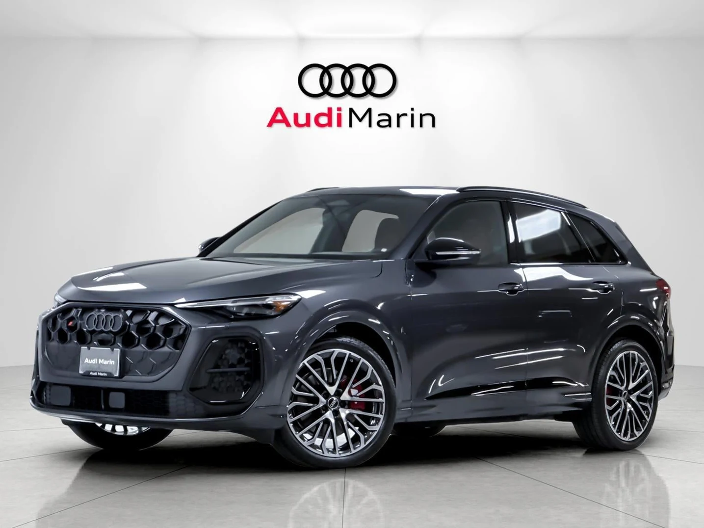 2026 Audi SQ5 Premium Plus quattro for sale, front three-quarter view, Tambora Gray Metallic