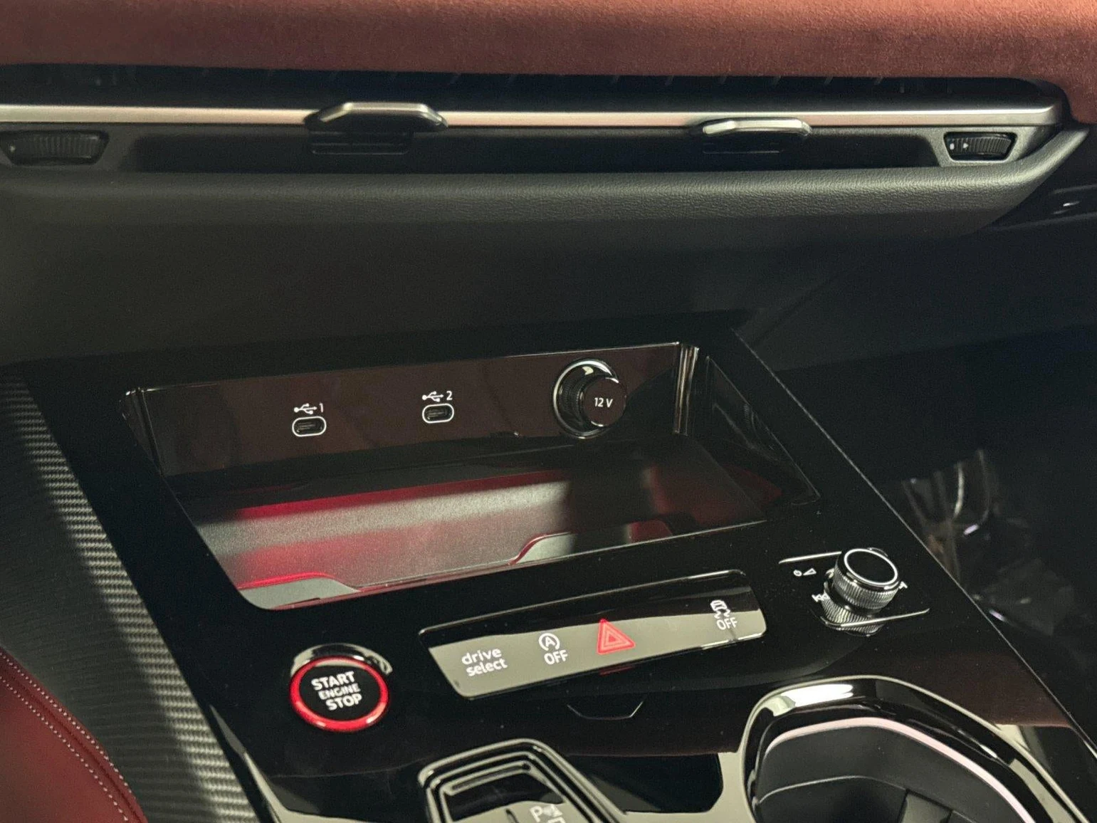 2026 Audi S5 Premium Plus quattro interior, center console, Arras Red
