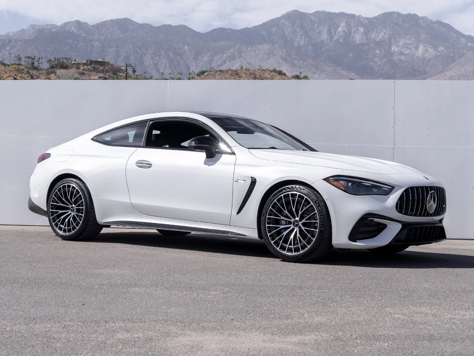 2027 Mercedes-AMG CLE 53 4MATIC+ Coupé for sale, exterior, Manufaktur Moonlight White Metallic