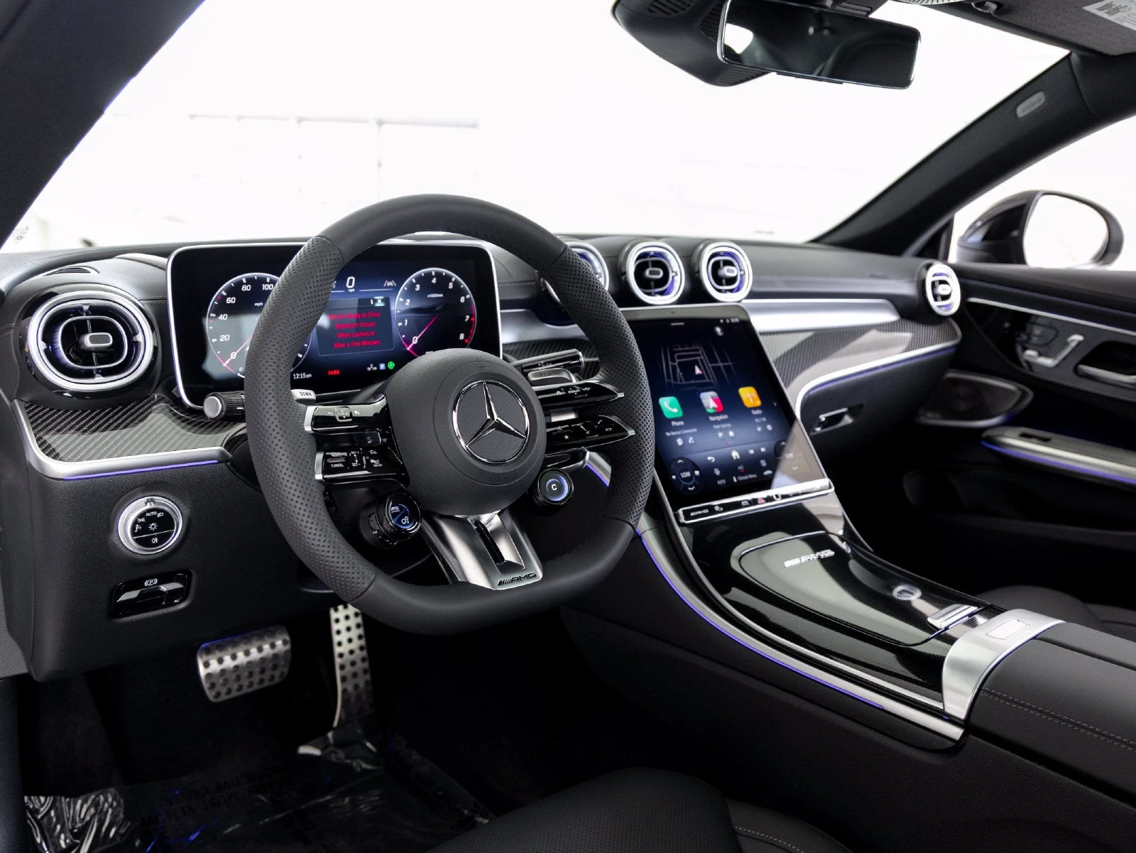 2027 Mercedes-AMG CLE 53 4MATIC+ Coupé interior, dashboard, Black W/Grey Stitching