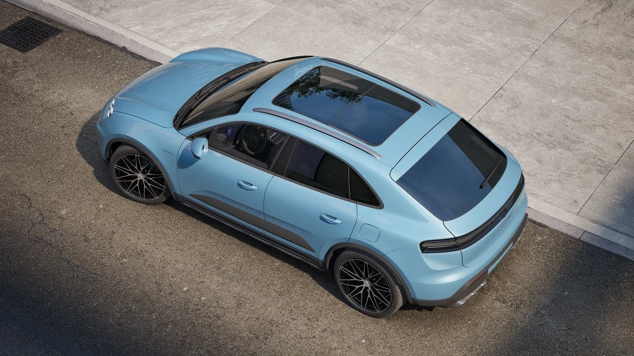 2027 Porsche Macan 4 Electric for sale, exterior, Frozen Blue Metallic