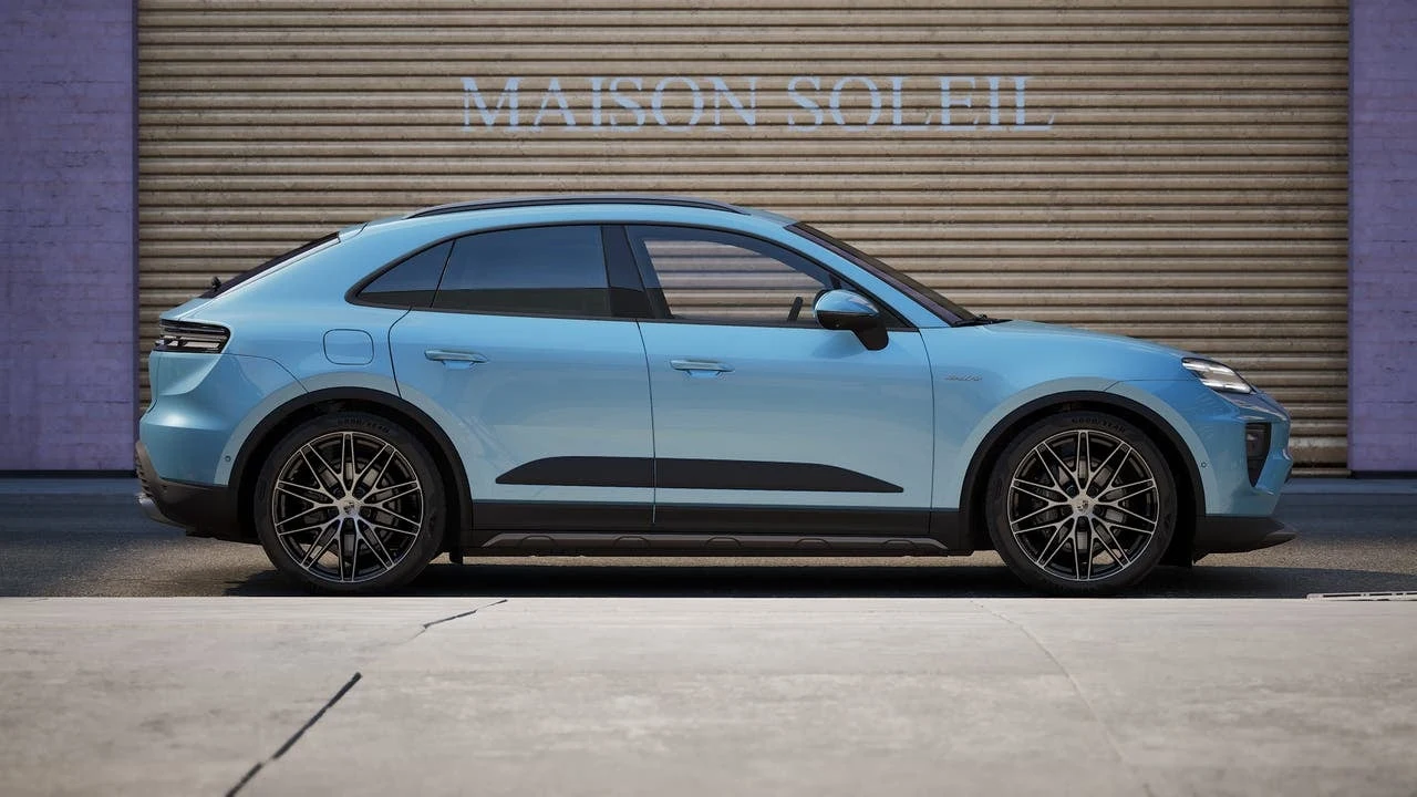 2027 Porsche Macan 4 Electric for sale, exterior, Frozen Blue Metallic