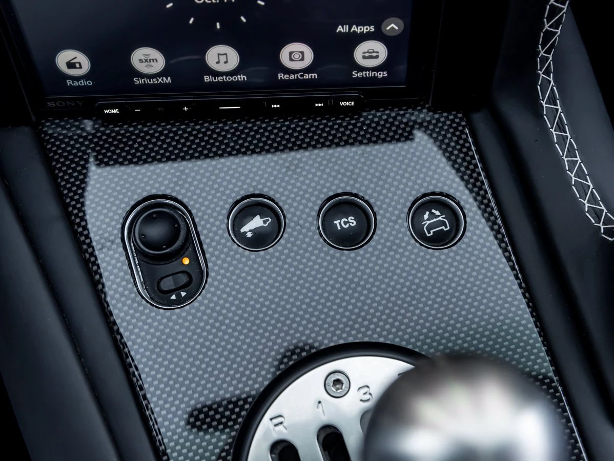 2008 Lamborghini Murcielago LP640 Gated Manual Conversion interior, center console, Black