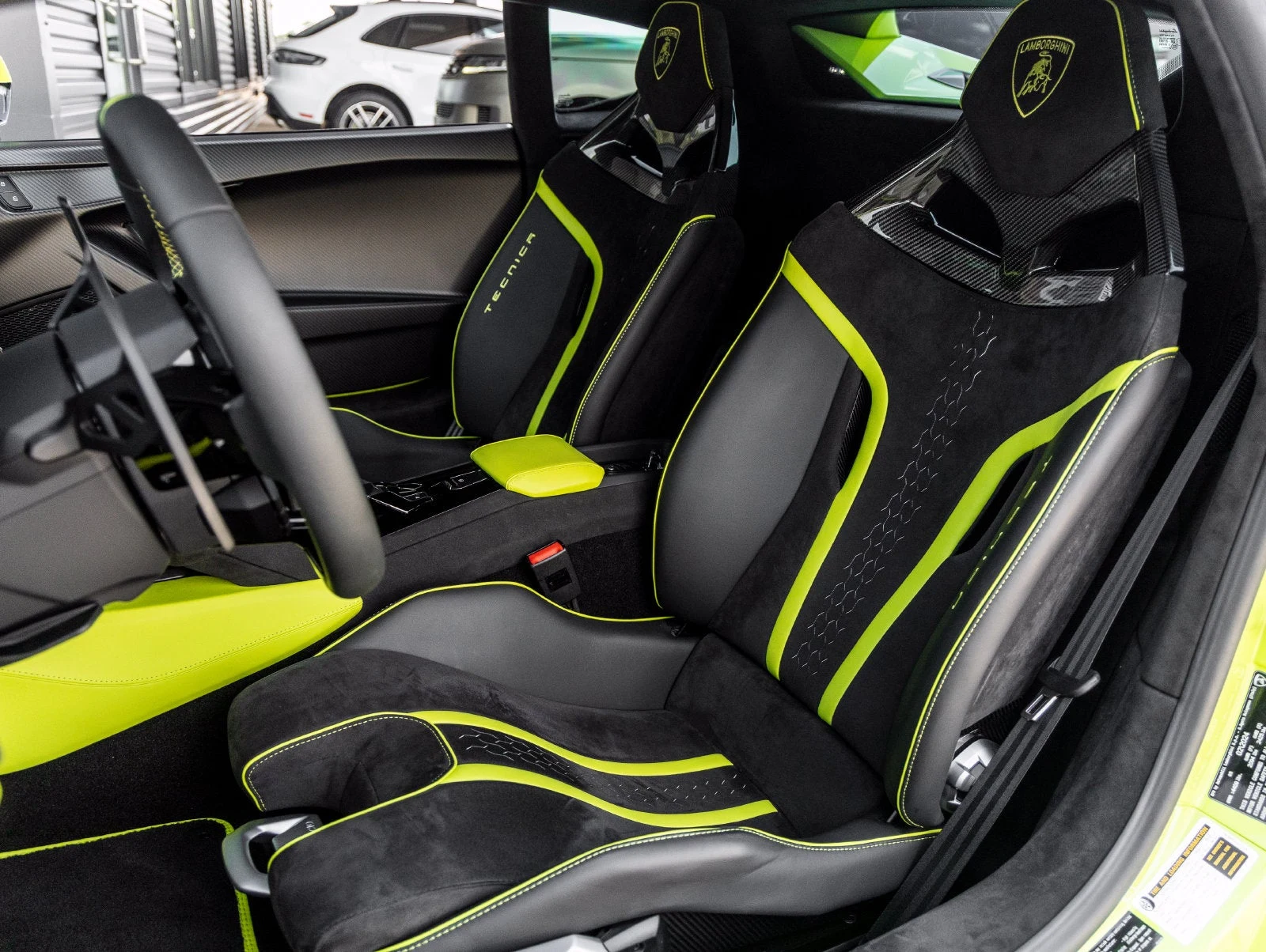 2024 Lamborghini Huracan Tecnica interior, seats, Nero Ade