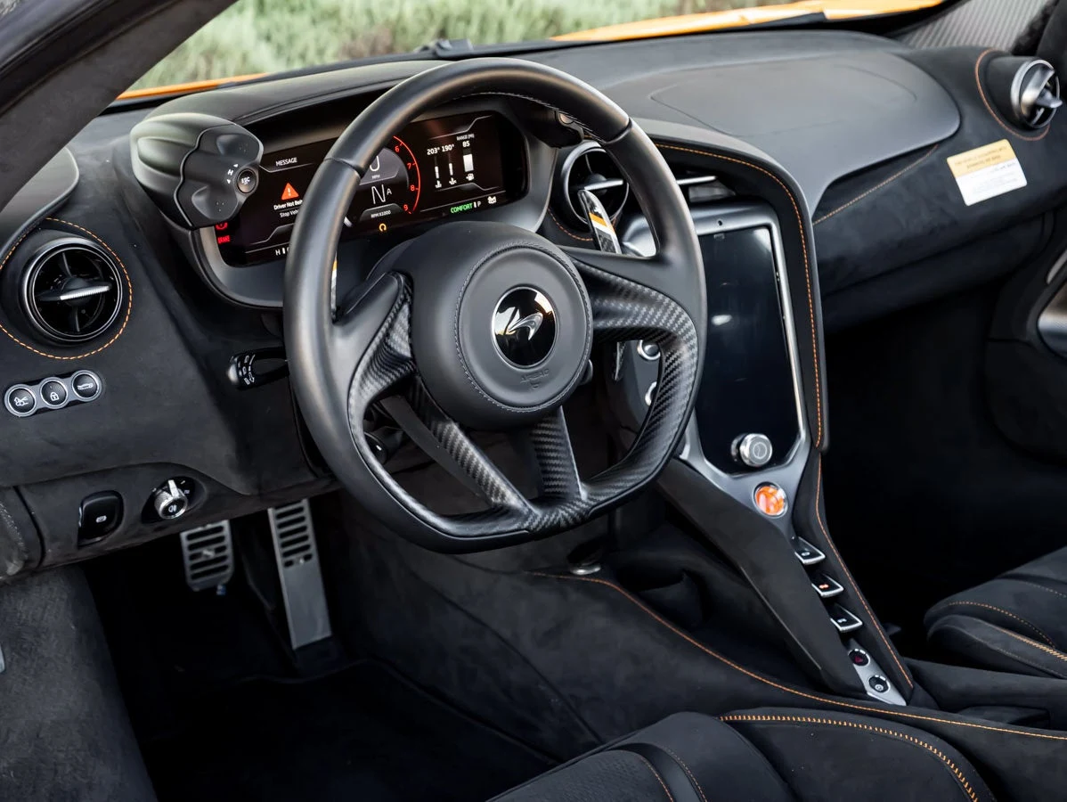 2025 McLaren 750S Performance interior, Carbon Black
