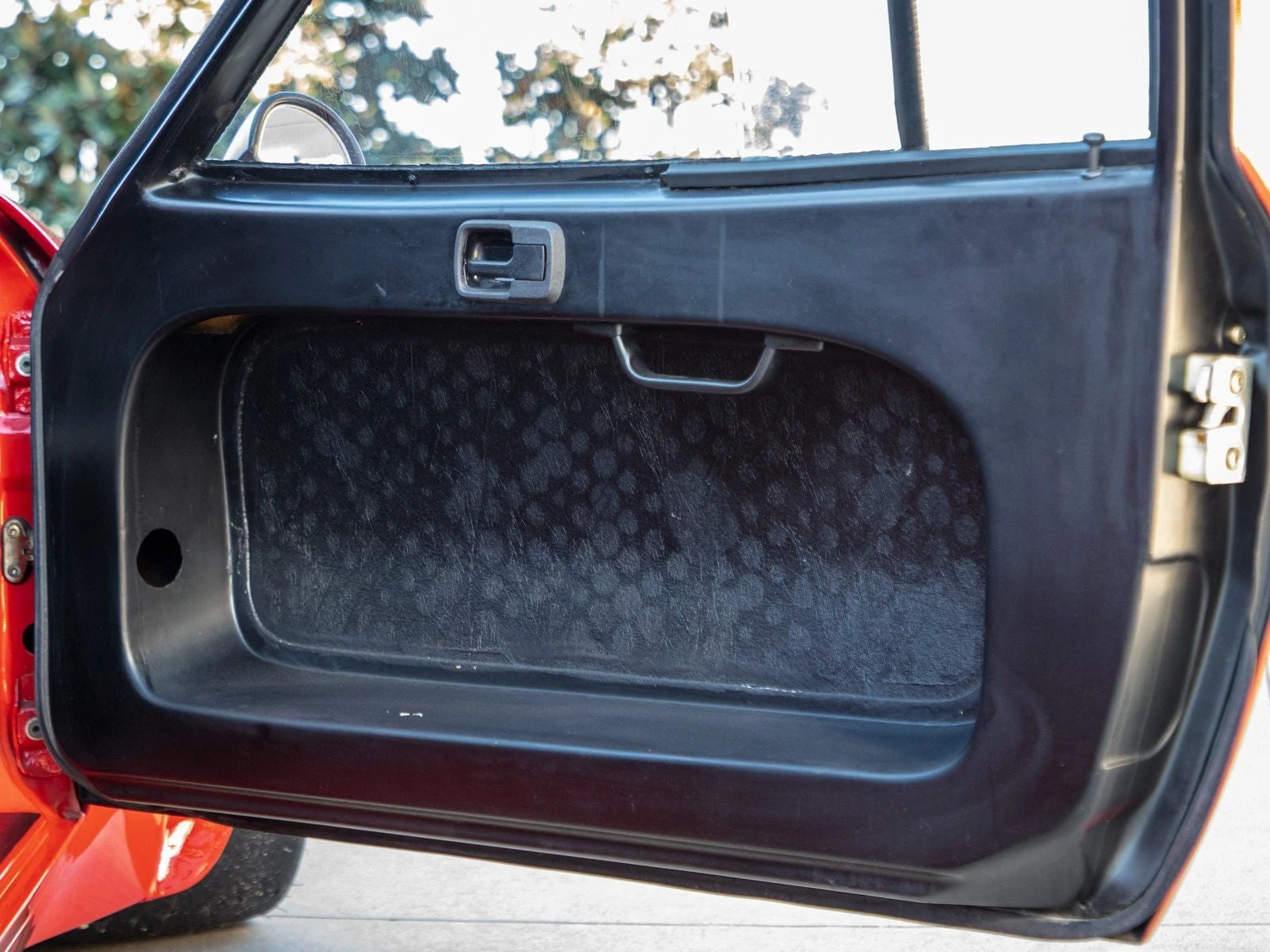 1981 Porsche 924 Carrera GTR interior, door panel, Black