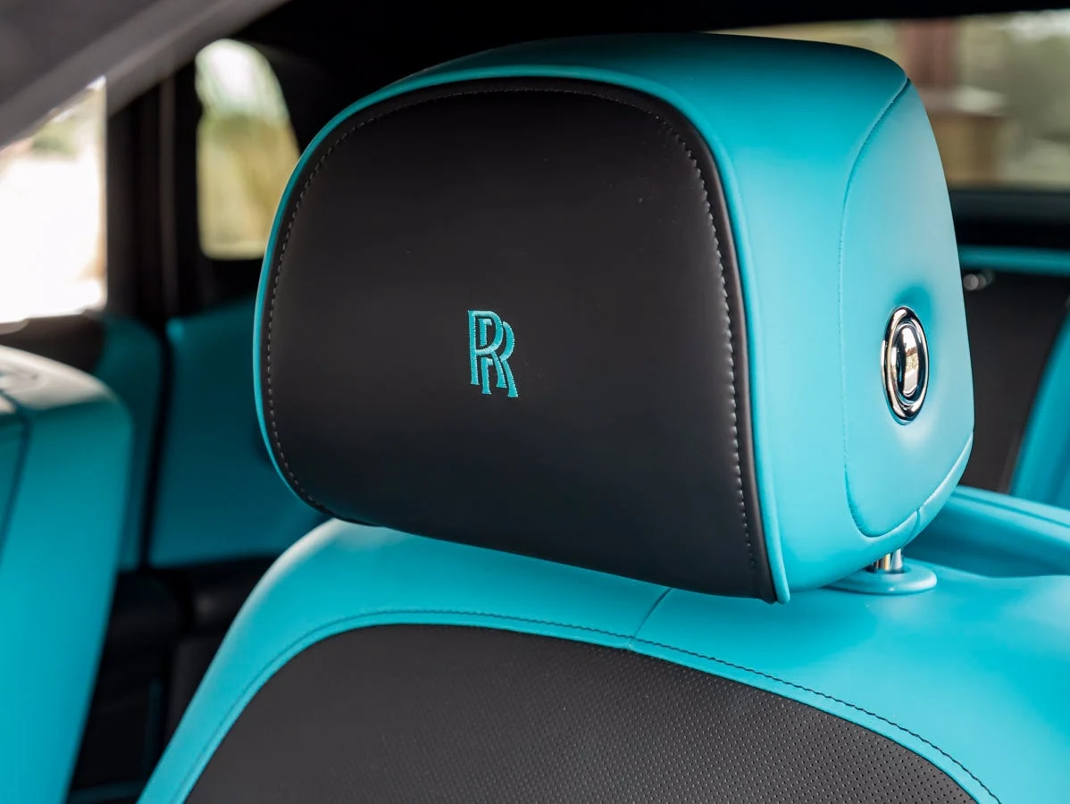 2022 Rolls-Royce Ghost Black Badge interior, seats, Turchese / Black