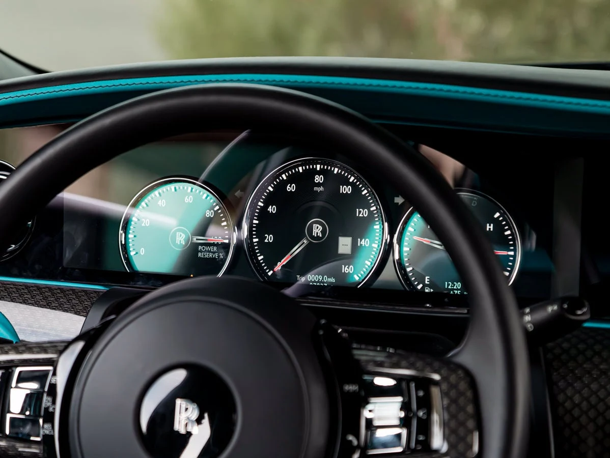 2022 Rolls-Royce Ghost Black Badge interior, Turchese / Black