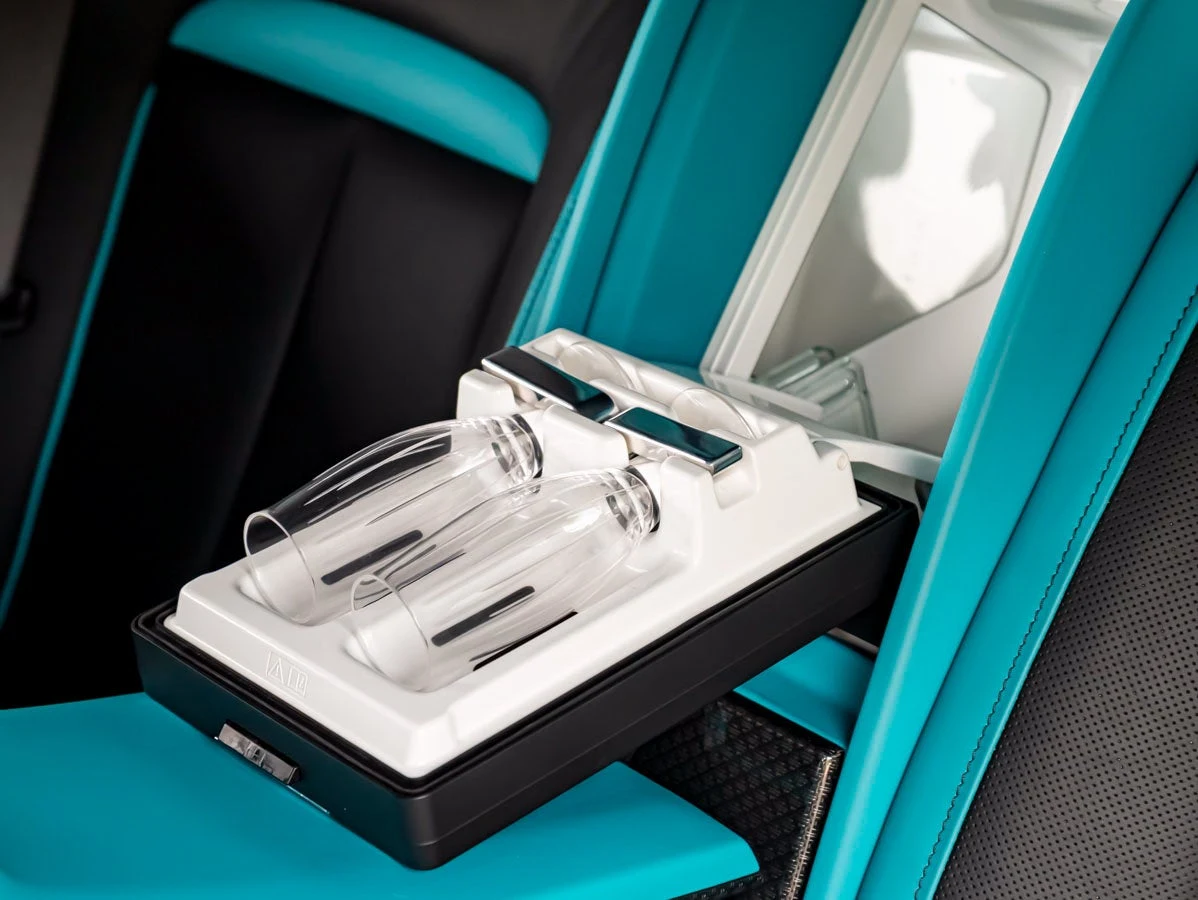 2022 Rolls-Royce Ghost Black Badge interior, center console, Turchese / Black