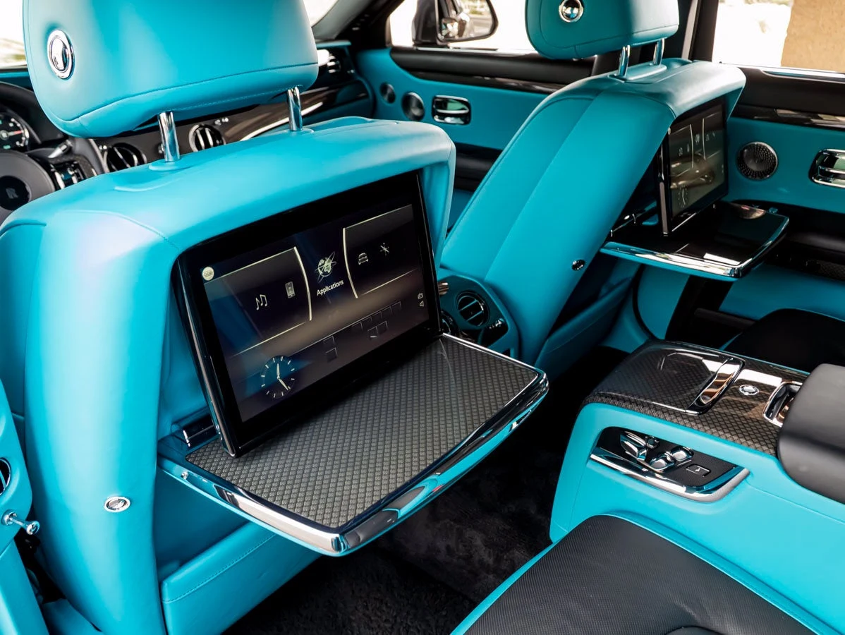 2022 Rolls-Royce Ghost Black Badge interior, seats, Turchese / Black