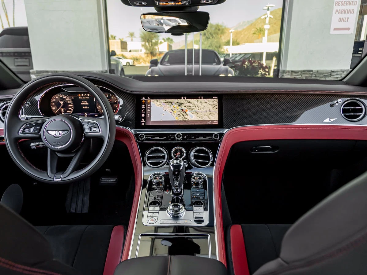 2023 Bentley Continental GTC S V8 interior, dashboard, Hotspur leather