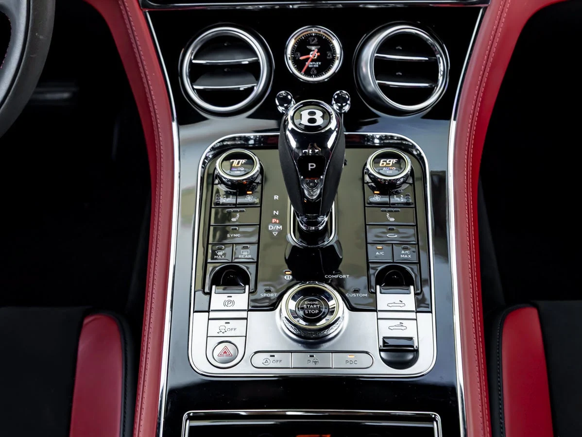 2023 Bentley Continental GTC S V8 interior, center console, Hotspur leather