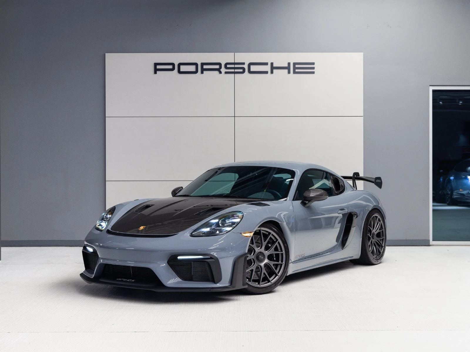 2023 Porsche 718 Cayman GT4 RS Weissach for sale, exterior, Arctic Grey