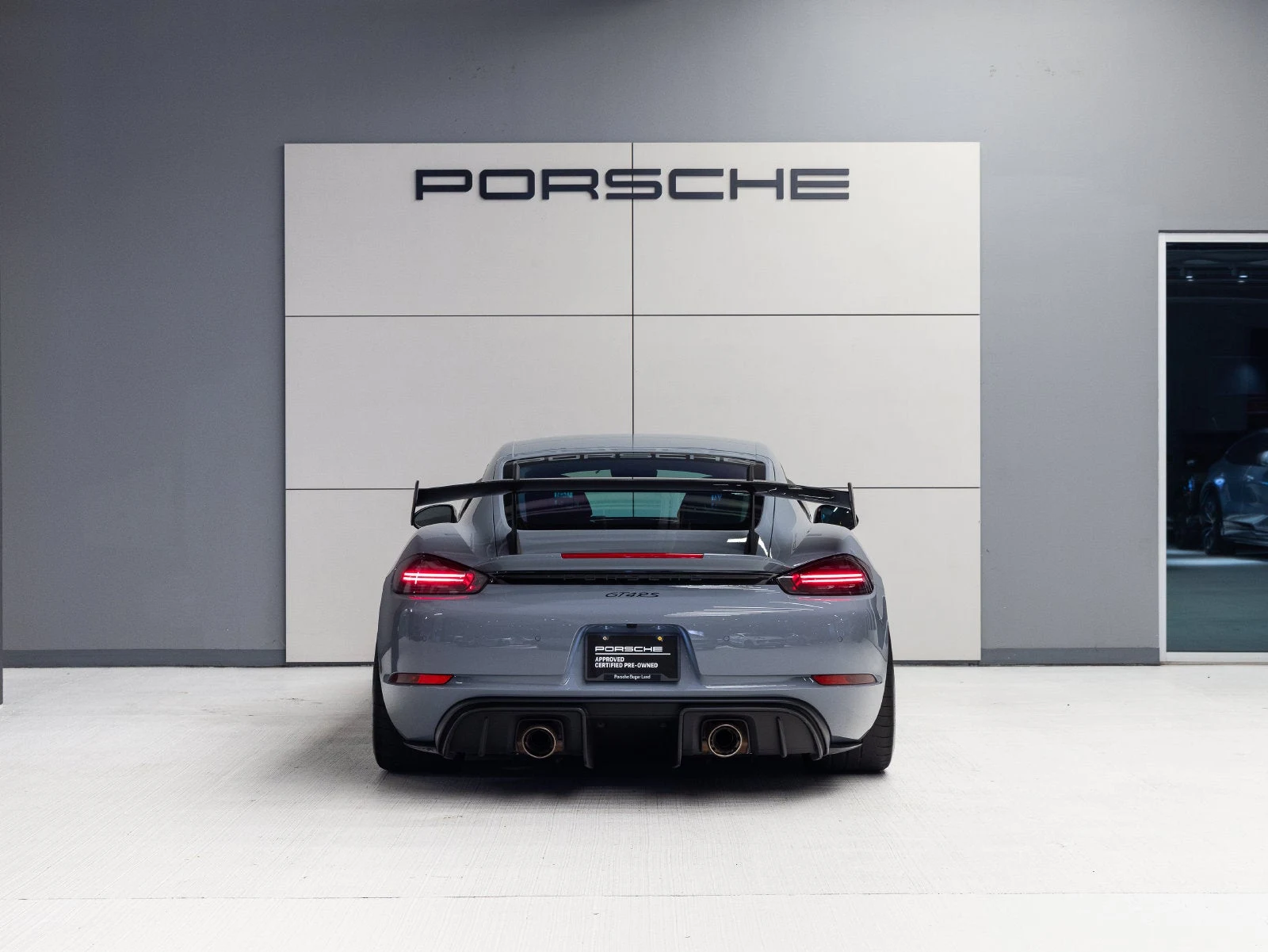 2023 Porsche 718 Cayman GT4 RS Weissach for sale, exterior, Arctic Grey