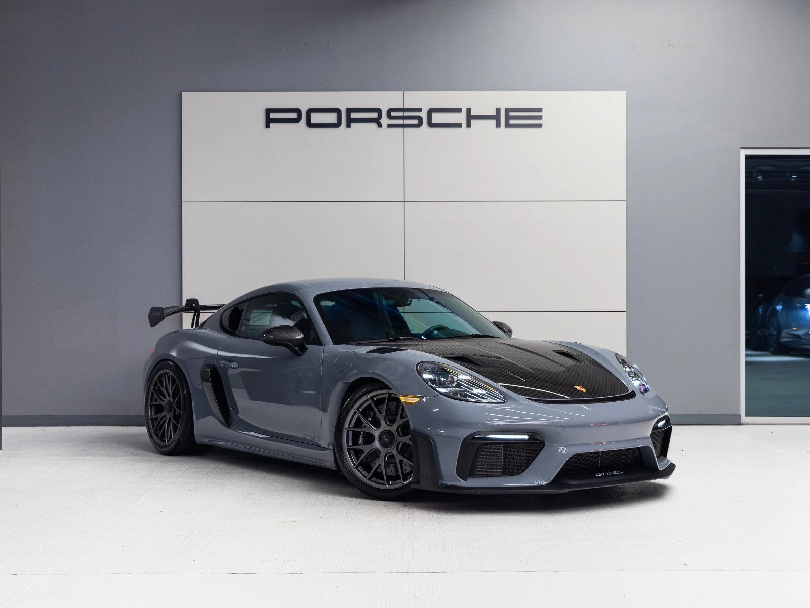 2023 Porsche 718 Cayman GT4 RS Weissach for sale, exterior, Arctic Grey