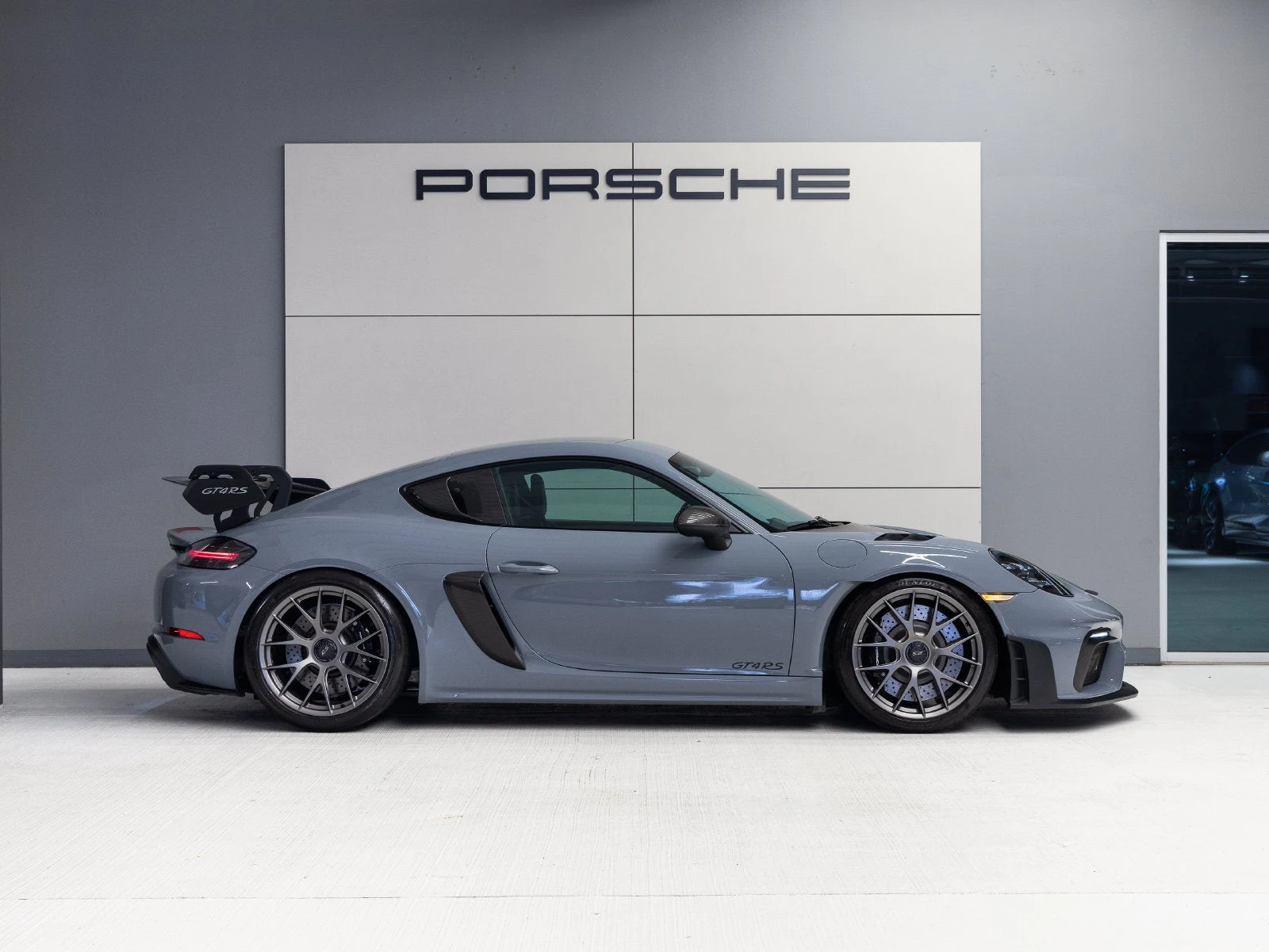 2023 Porsche 718 Cayman GT4 RS Weissach for sale, exterior, Arctic Grey