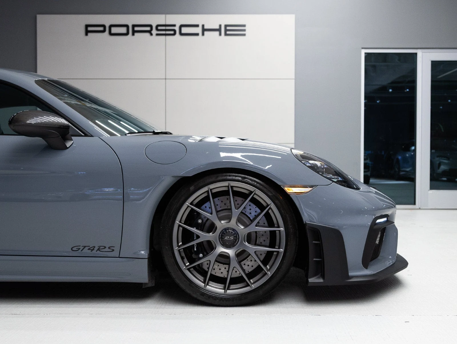 2023 Porsche 718 Cayman GT4 RS Weissach for sale, exterior, Arctic Grey