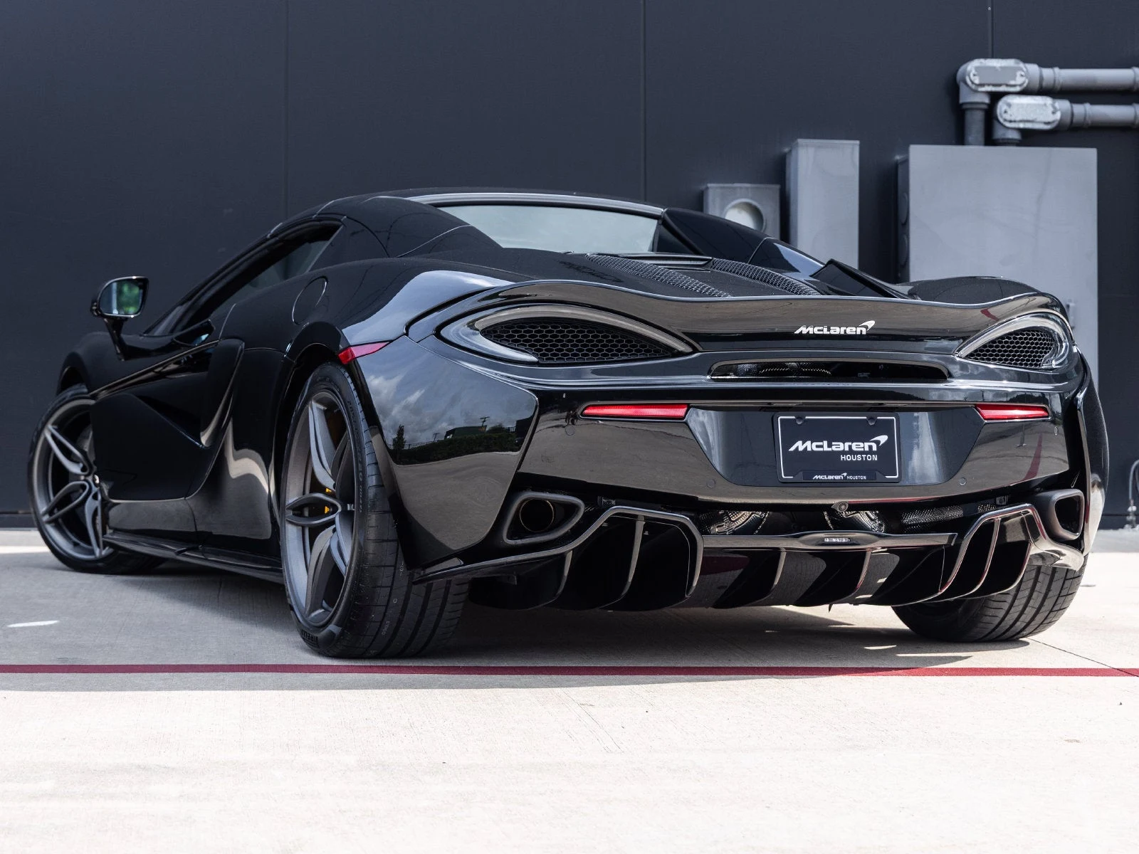 2020 McLaren 570S Spider for sale, exterior, Onyx Black