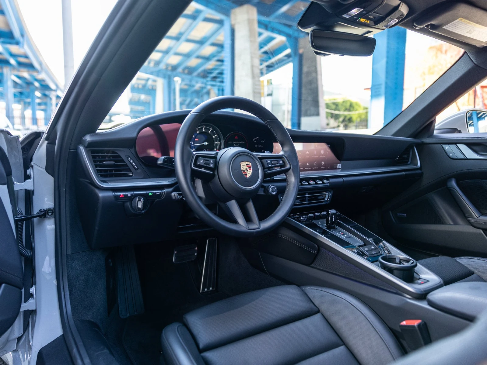2023 Porsche 911 Carrera 4S interior, dashboard, Black leather
