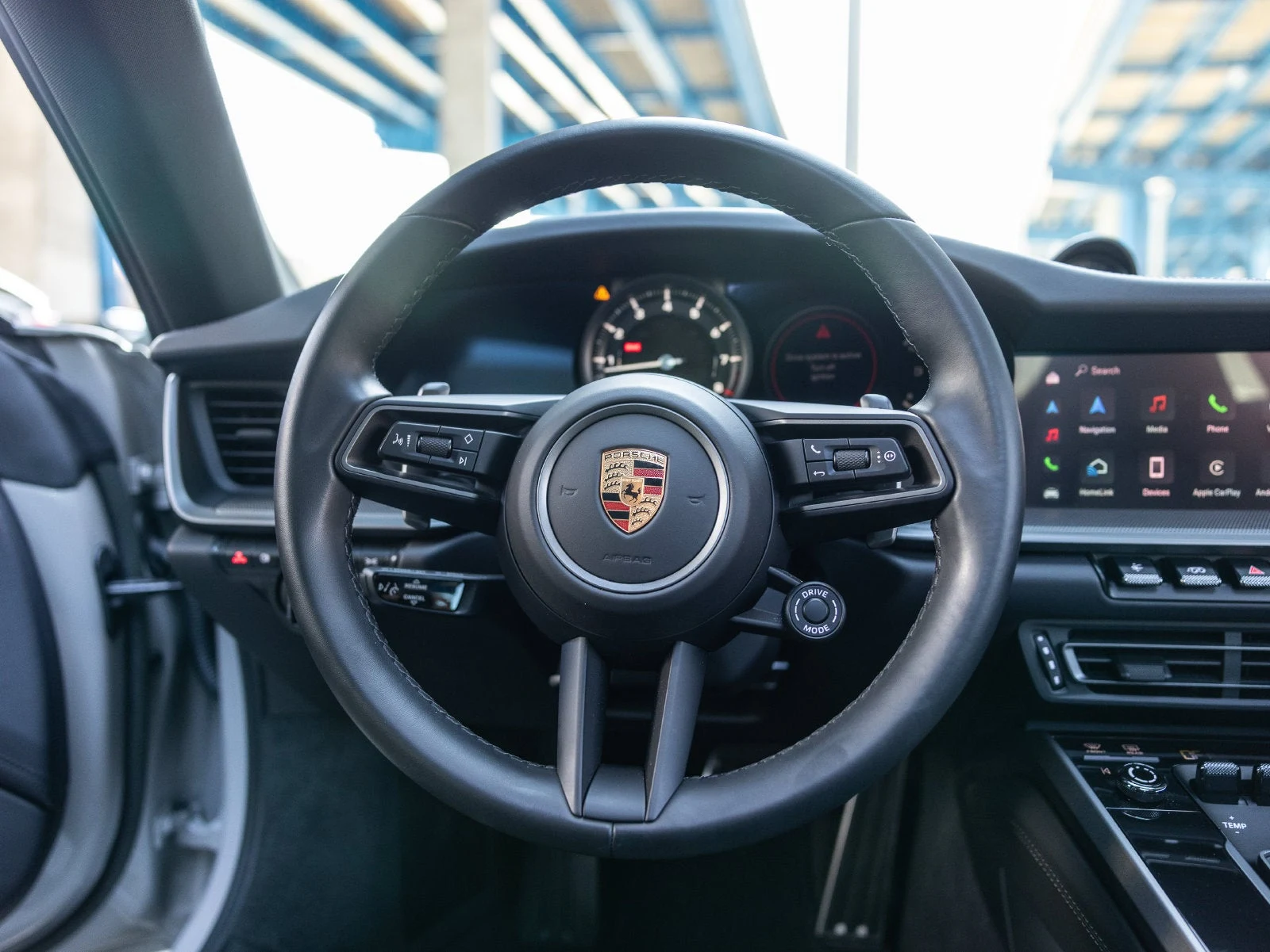 2023 Porsche 911 Carrera 4S interior, Black leather