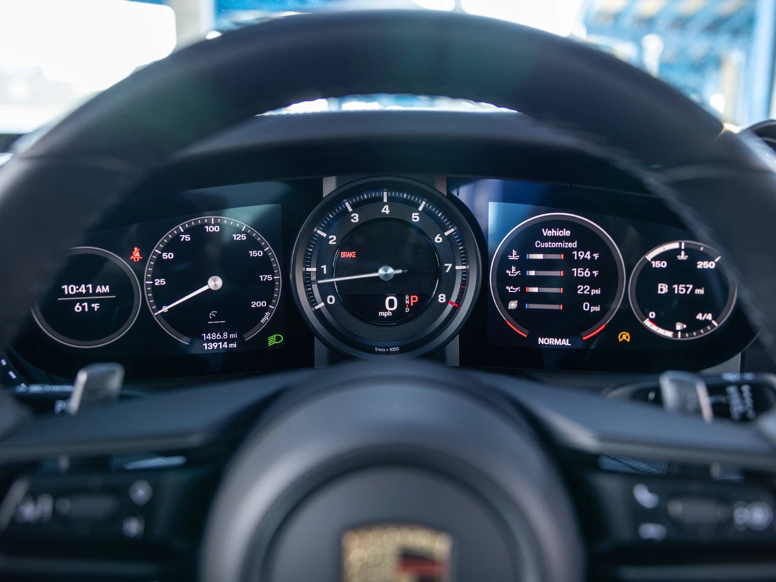 2023 Porsche 911 Carrera 4S interior, Black leather