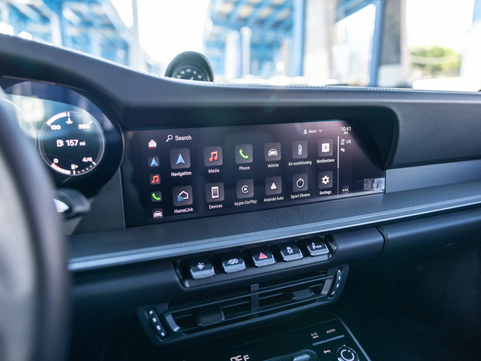 2023 Porsche 911 Carrera 4S interior, Black leather