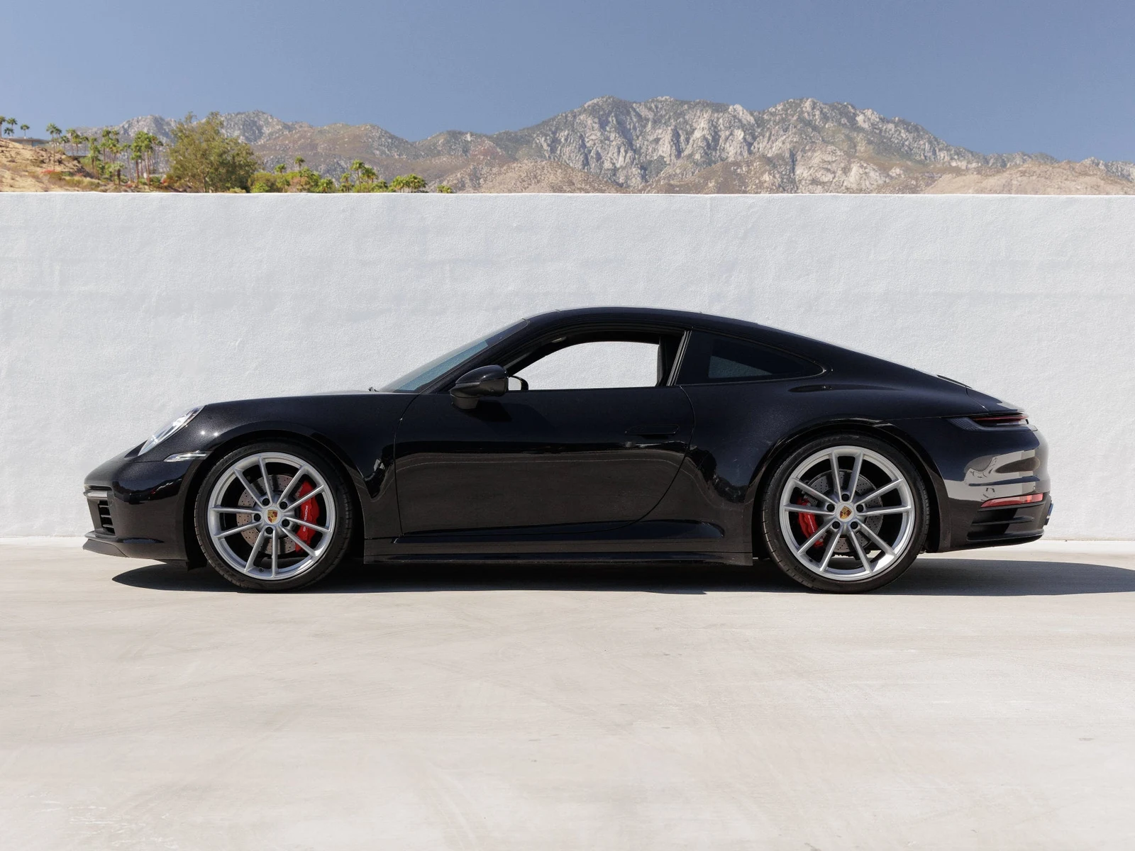 2022 Porsche 911 Carrera S, side profile, Jet Black Metallic