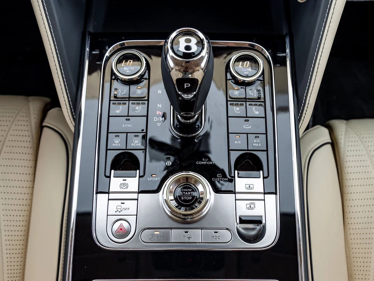 2022 Bentley Flying Spur V8 interior, center console, Magnolia