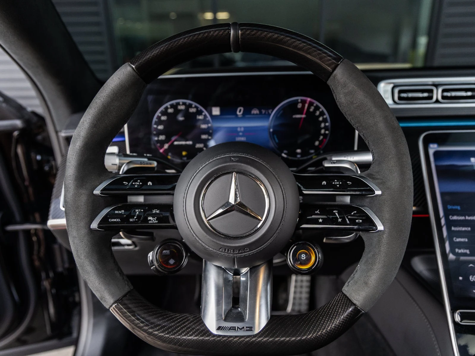 2024 Mercedes-AMG S 63 E PERFORMANCE interior, steering wheel, Black AMG Nappa leather