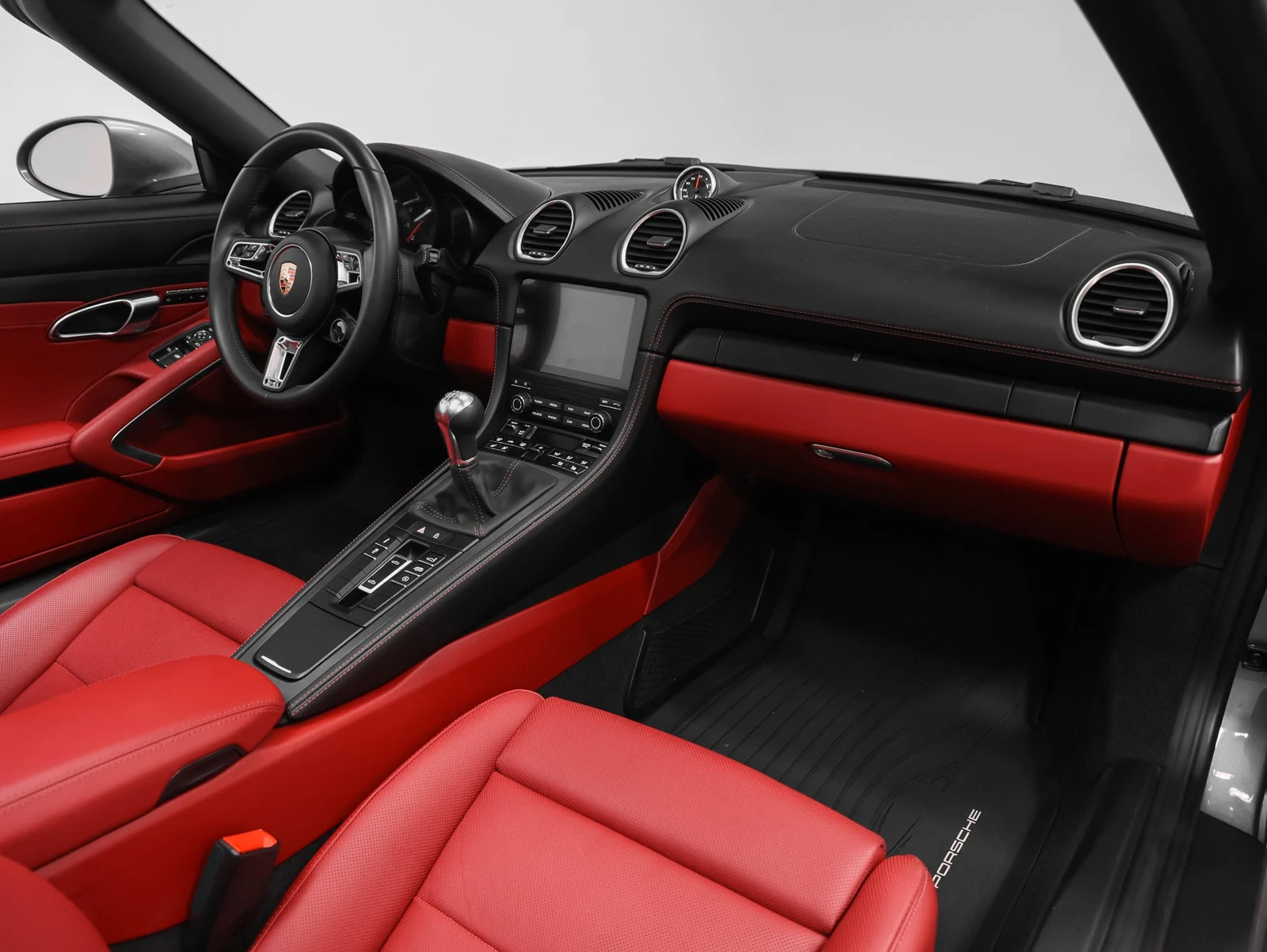 2025 Porsche 718 Boxster GTS 4.0 Manual interior, Black / Bordeaux Red leather