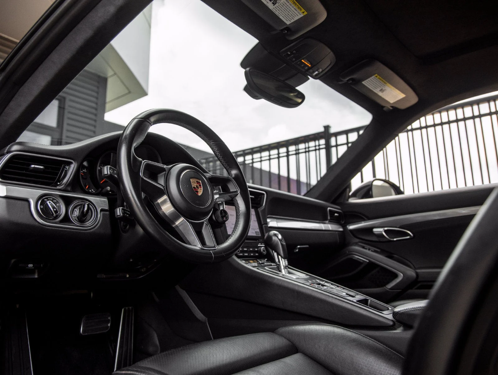 2017 Porsche 911 Carrera S interior, dashboard, Black leather