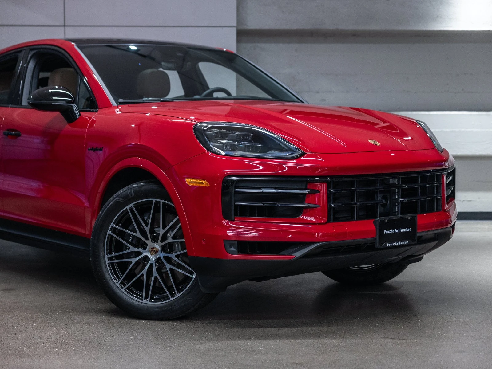 2025 Porsche Cayenne E-Hybrid Coupe for sale, exterior, Carmine Red
