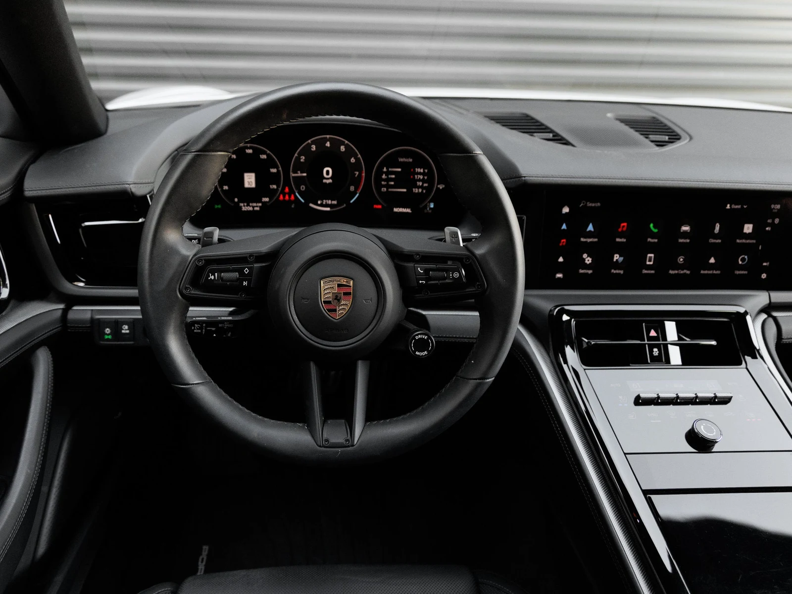 2025 Porsche Panamera interior, dashboard, Black leather