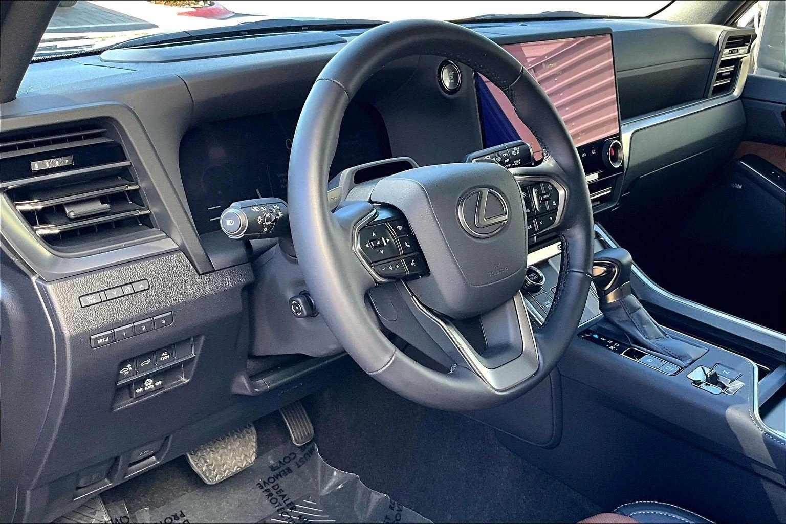 2026 Lexus GX 550 Luxury+ interior, dashboard, Tan semi-aniline leather