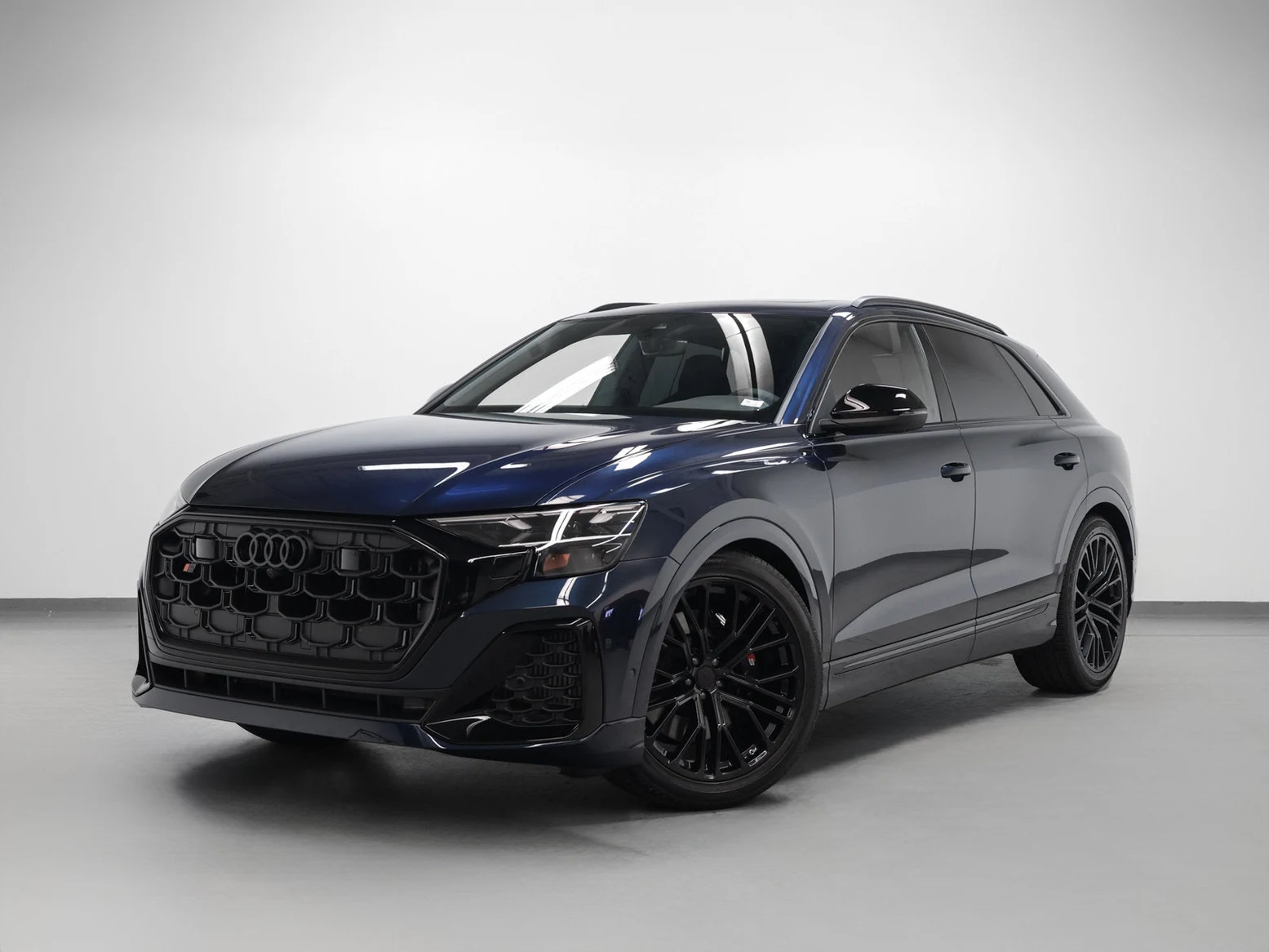 2026 Audi SQ8 4.0T Premium Plus quattro for sale, front three-quarter view, Waitomo Blue Metallic