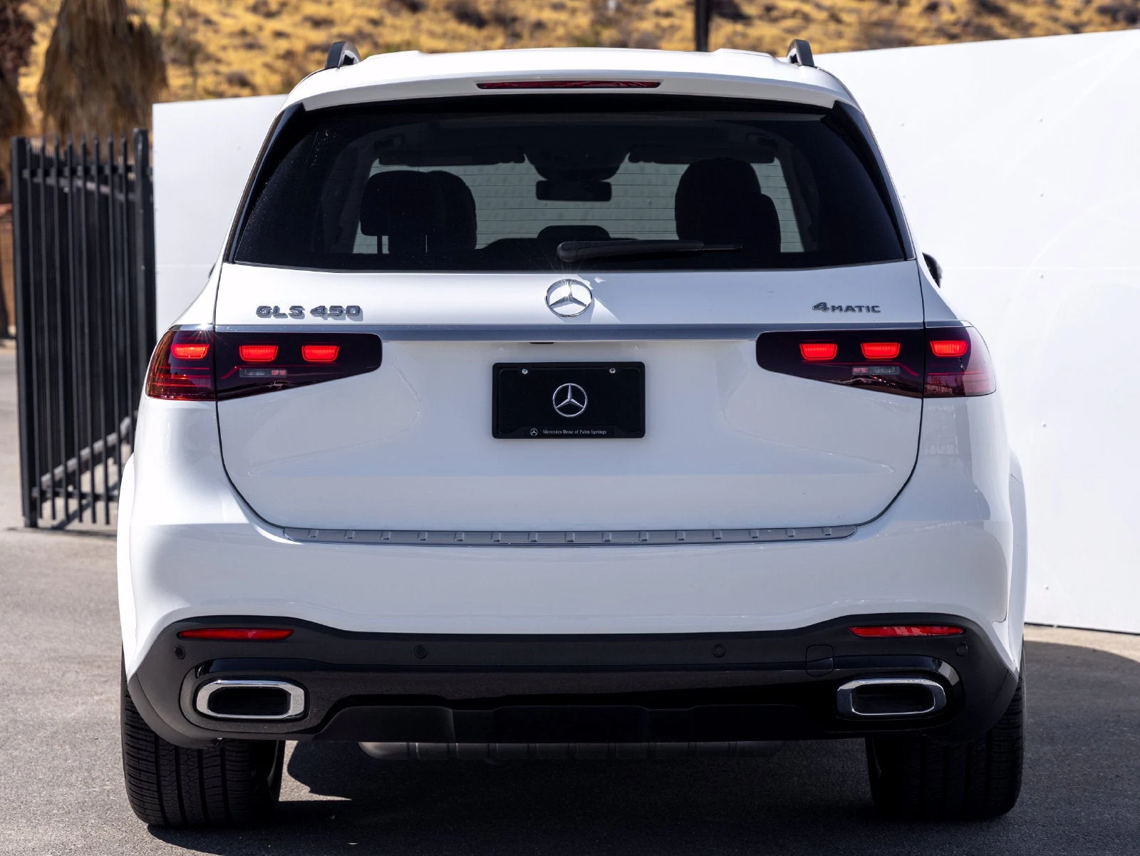 2026 Mercedes-Benz GLS 450 4MATIC, rear three-quarter view, Polar White