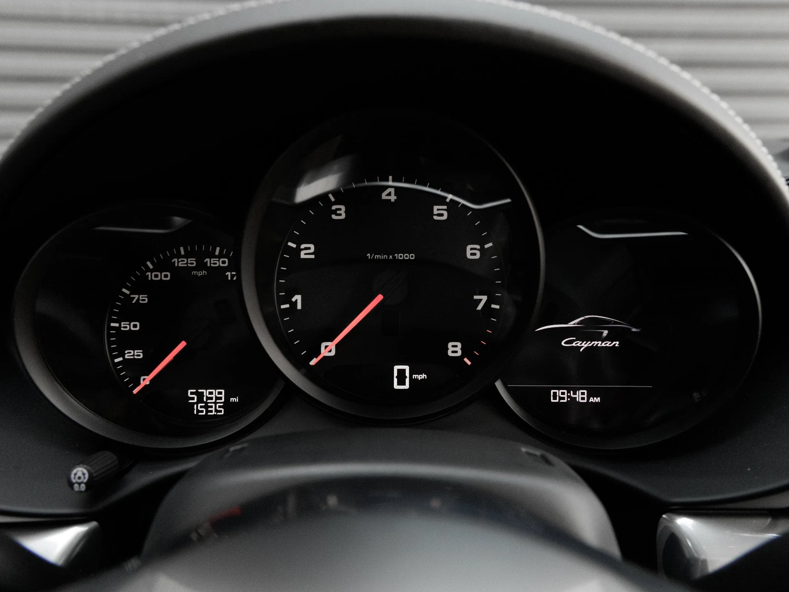 2024 Porsche 718 Cayman interior, Black / Chalk leather