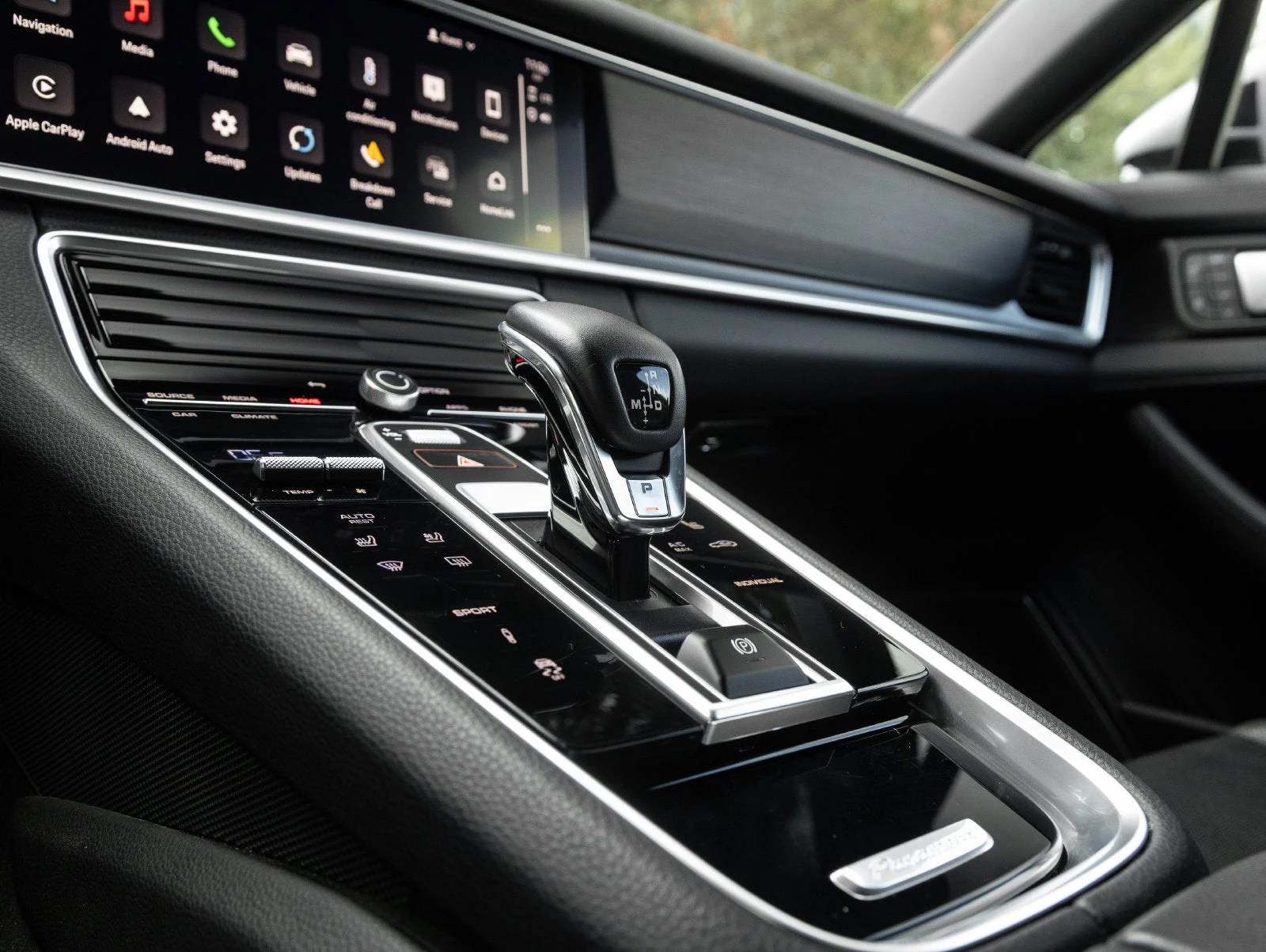 2023 Porsche Panamera 4 Platinum Edition interior, center console, Black standard interior