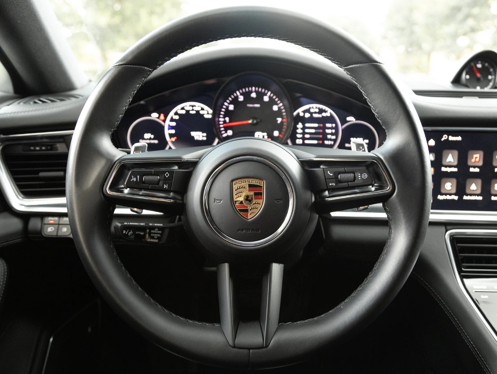 2023 Porsche Panamera Platinum Edition interior, Black leather