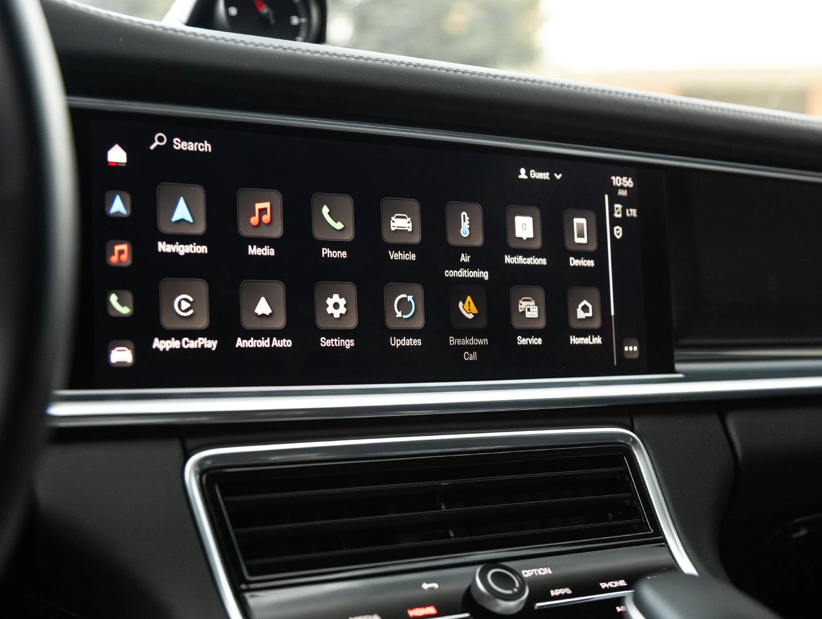2023 Porsche Panamera Platinum Edition interior, dashboard, Black leather