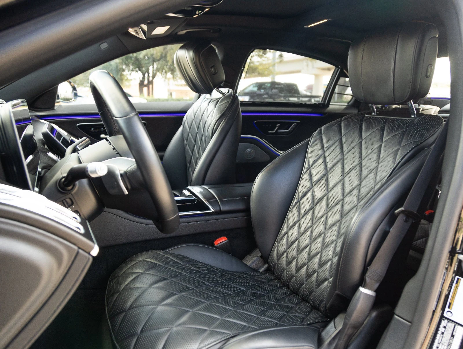 2023 Mercedes-Benz S 580 4MATIC interior, seats, Black Nappa leather