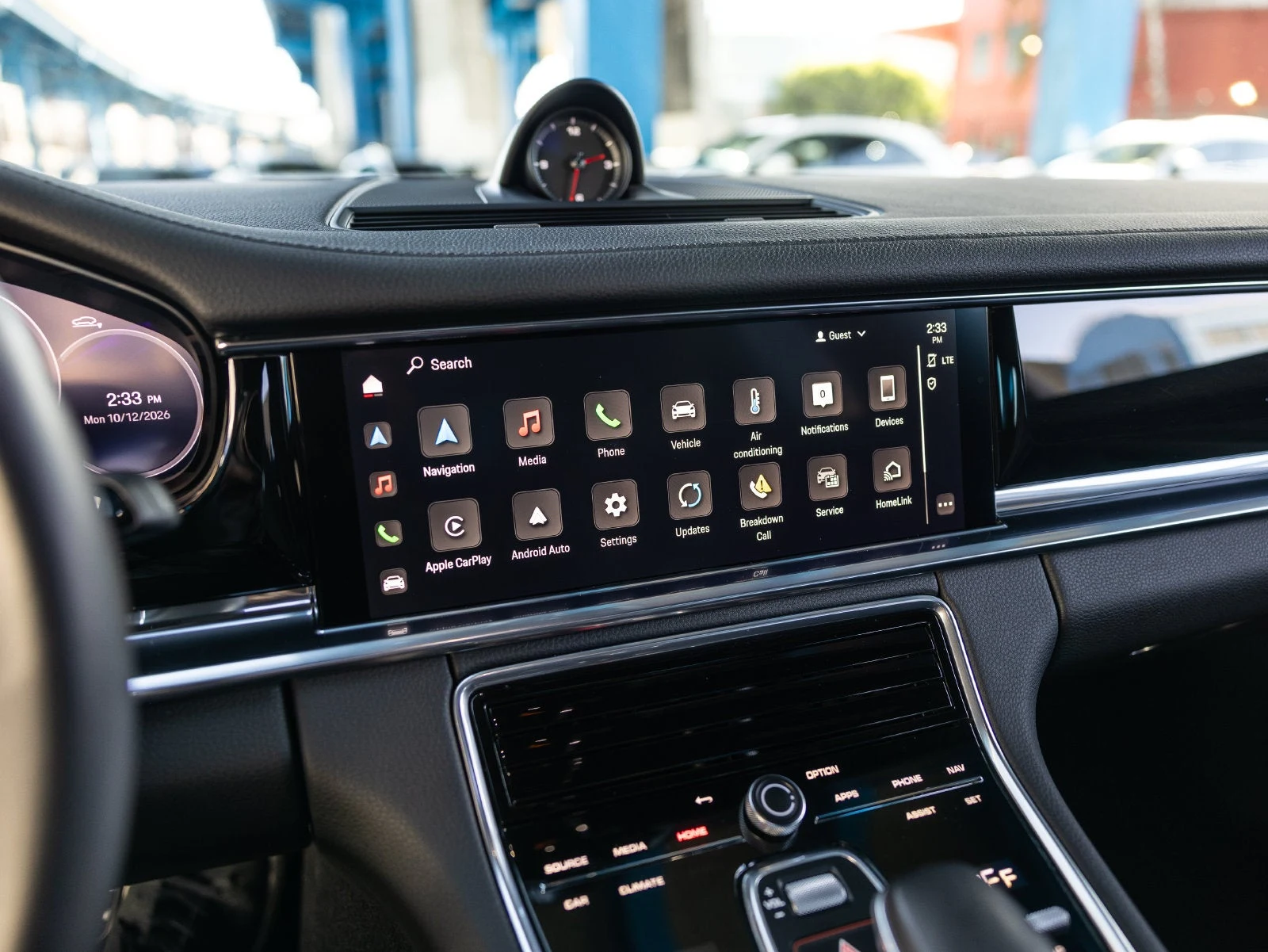 2022 Porsche Panamera 4S interior, dashboard, Black standard interior