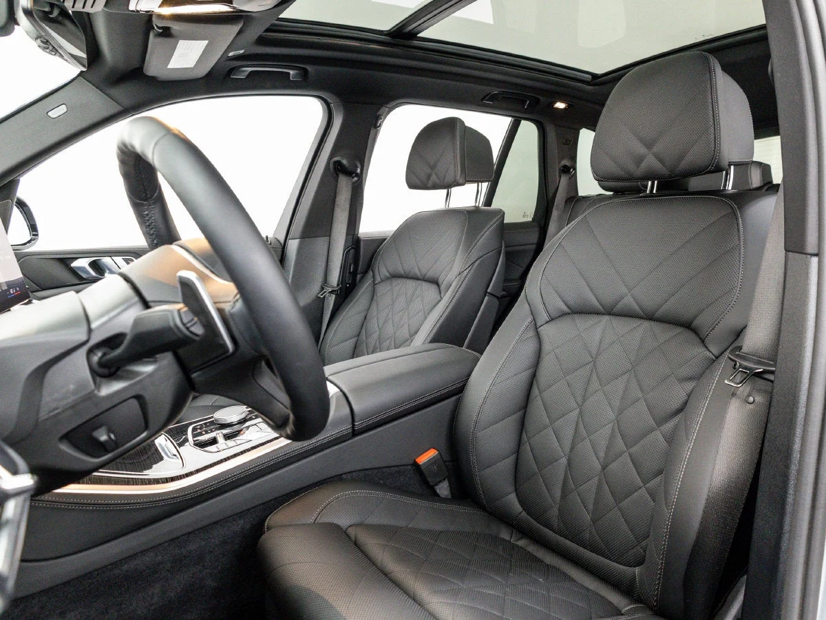 2026 BMW X5 xDrive50e interior, seats, Black Sensafin with decorative stitching