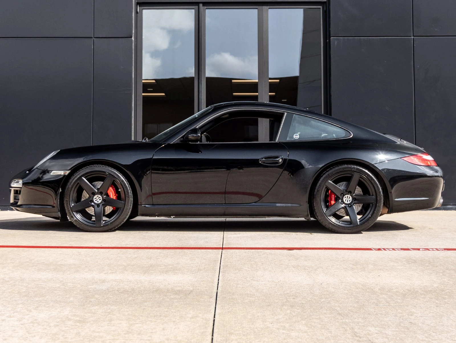 2009 Porsche 911 Carrera S PDK, side profile, Black