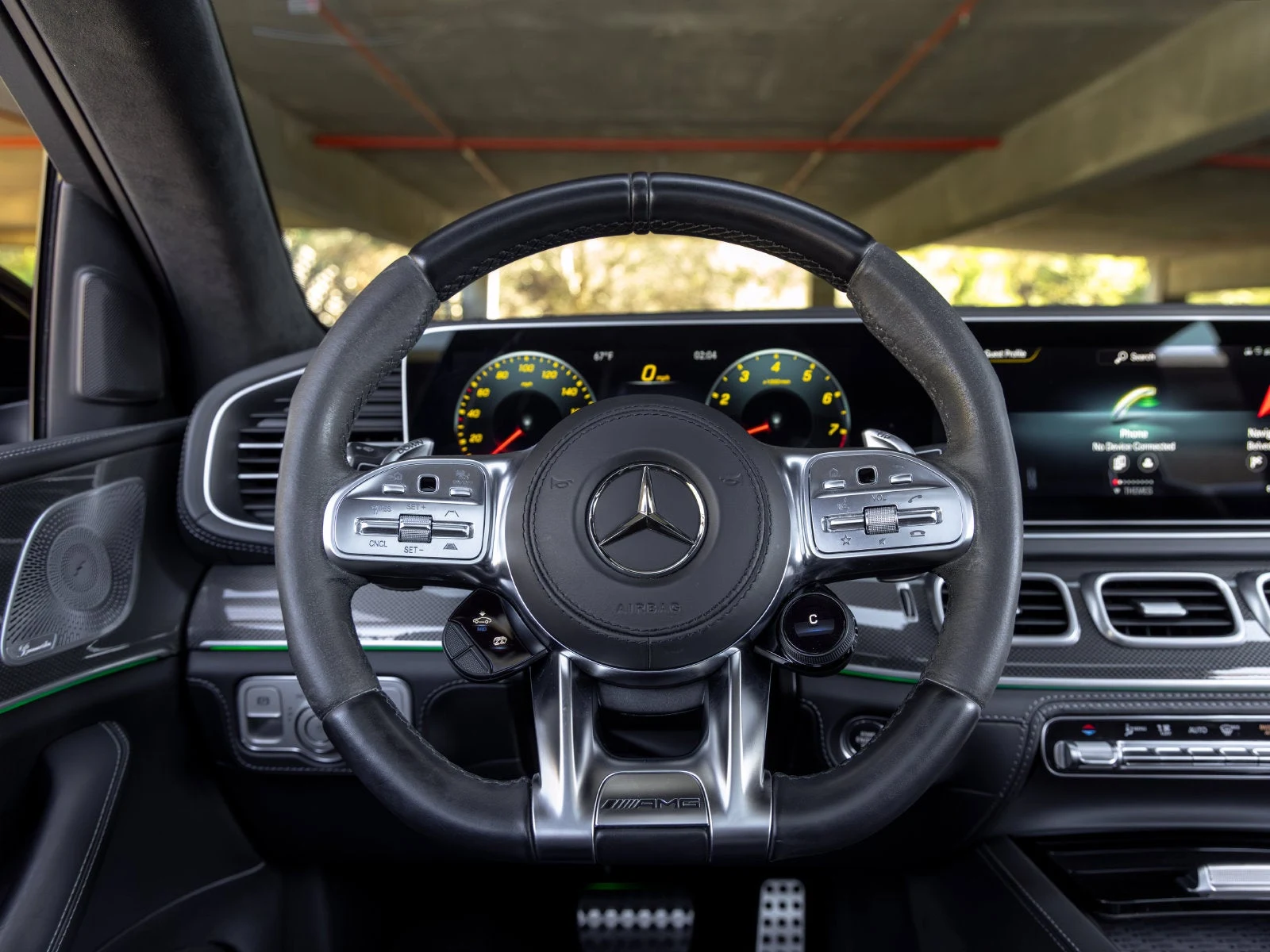 2021 Mercedes-Benz AMG GLE 63 S 4MATIC Coupe interior, Black, observed in seller photographs