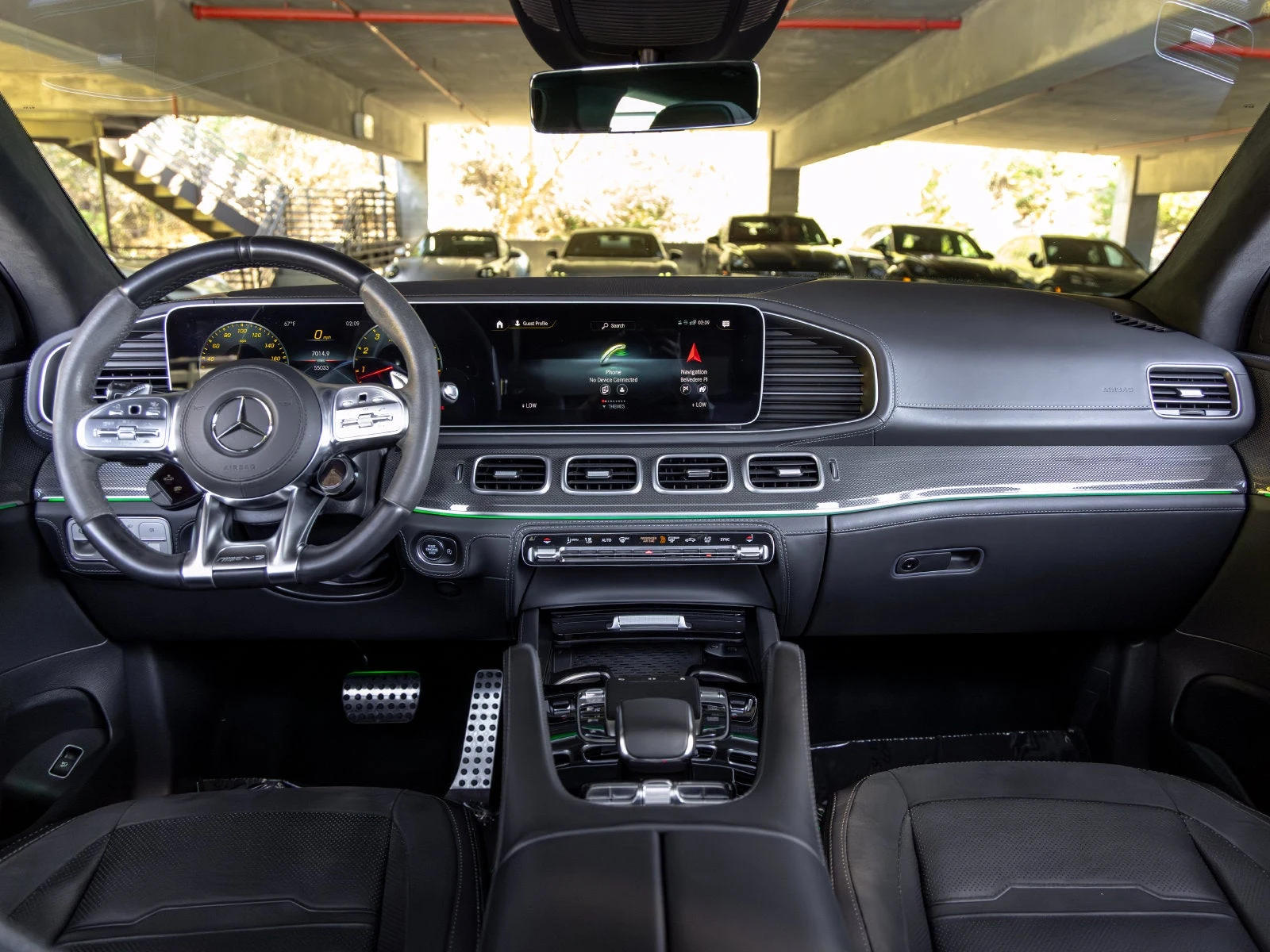 2021 Mercedes-Benz AMG GLE 63 S 4MATIC Coupe interior, dashboard, Black, observed in seller photographs